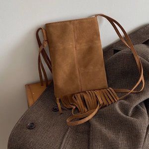 Bohemian Fringe Frosted Crossbody Bag